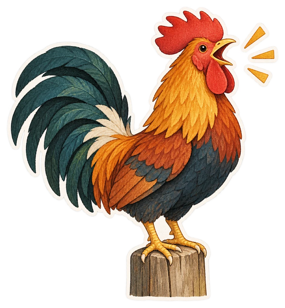 Un coq qui chante