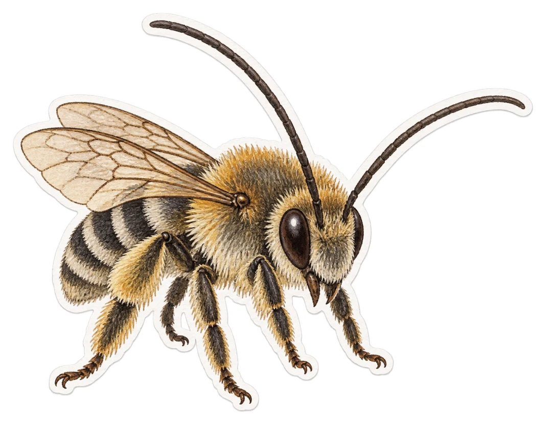 L’abeille à longues antennes (Eucera longicornis)