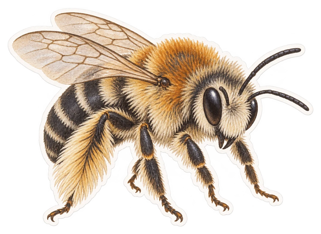 L'abeille aux pattes plumeuses (Anthophora plumipes)