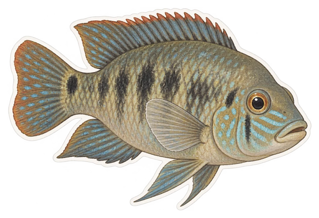 L'acara bleu (Andinoacara pulcher)