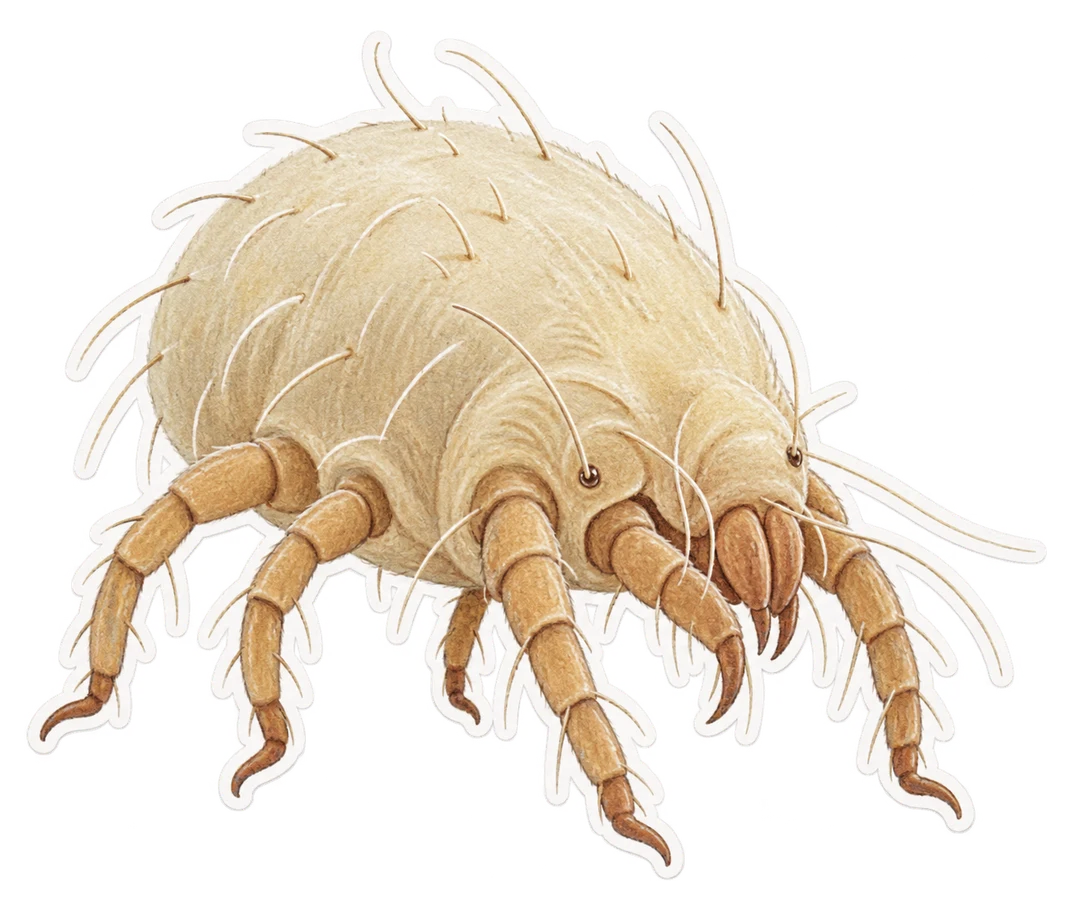 L’acarien de la poussière (Dermatophagoides pteronyssinus)