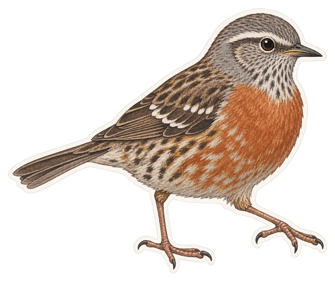 L'accenteur à poitrine rousse (Prunella strophiata)