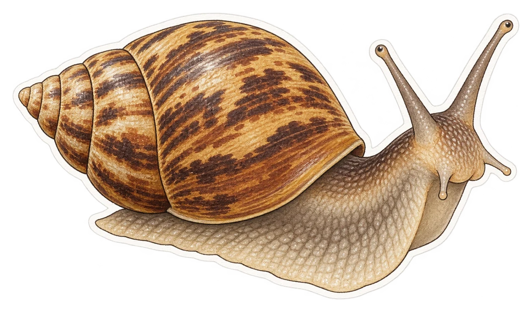 L'achatine (Lissachatina fulica)