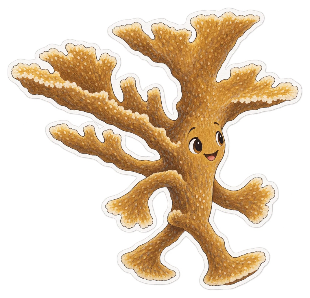 L'acropore corne d'élan (Acropora palmata)