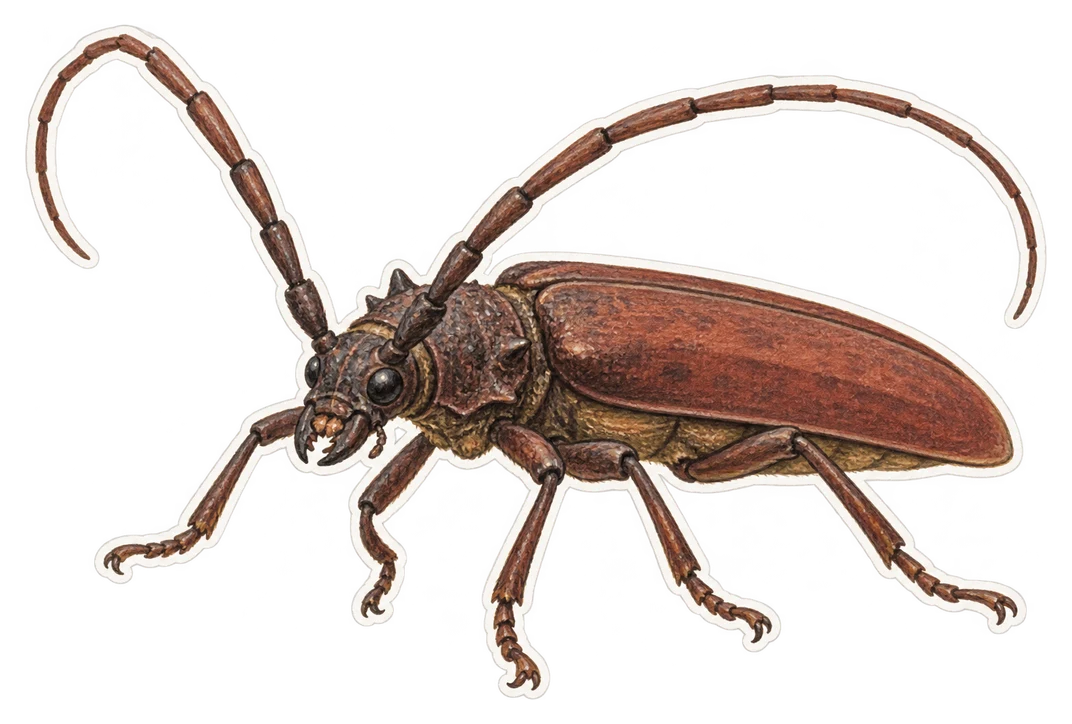 L'aegosome scabricorne (Aegosoma scabricorne)