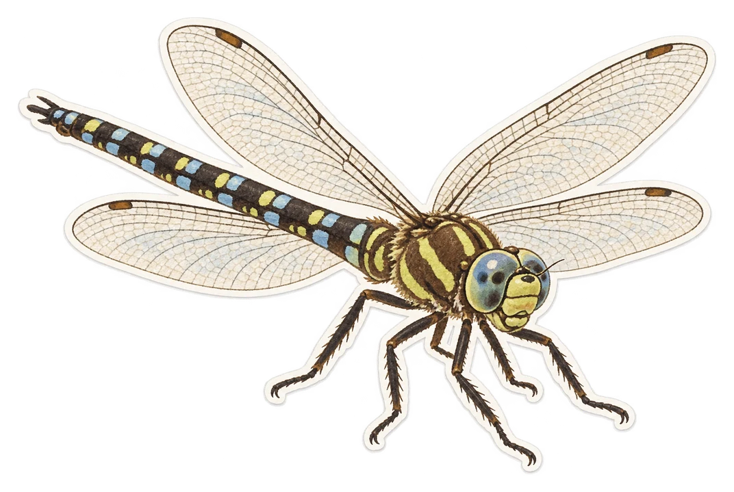 L'aeschne des joncs (Aeshna juncea)