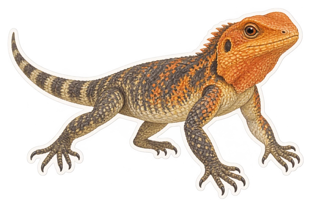 L'agame à tête plate (Agama planiceps)