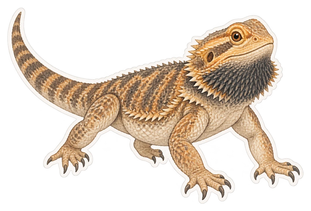 L'agame barbu de l'Est (Pogona barbata)