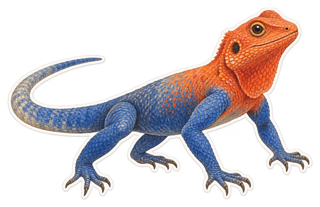 L'agame commun (Agama agama)