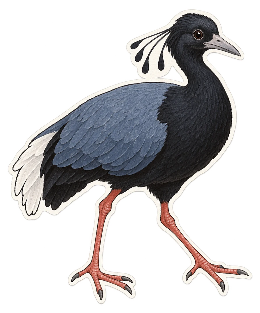 L’agami trompette (Psophia crepitans)