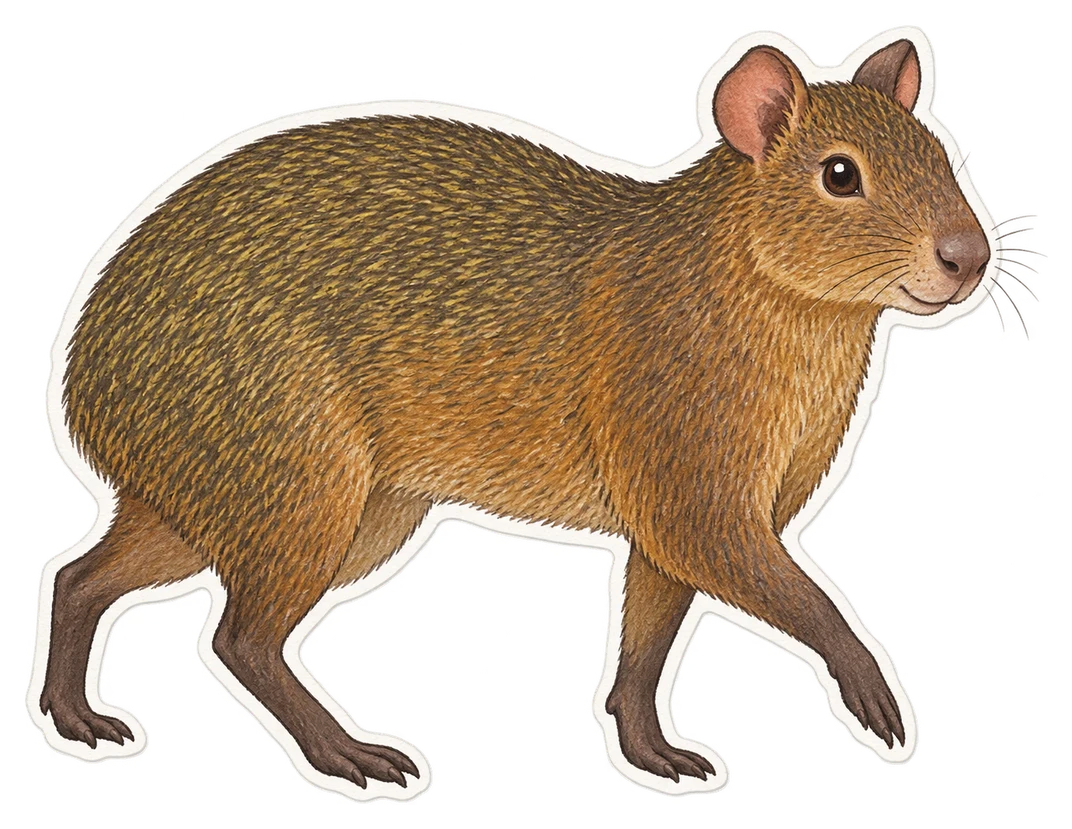 L'agouti d'Azara (Dasyprocta azarae)