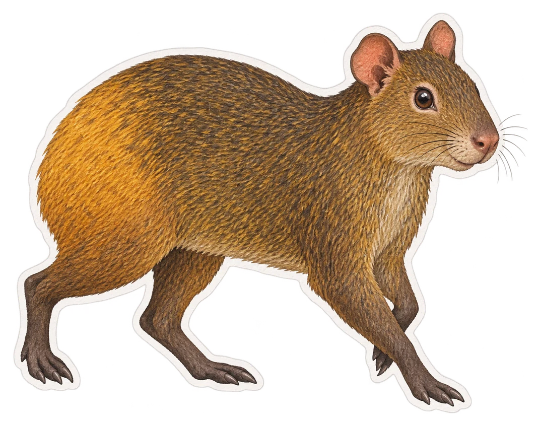L'agouti doré (Dasyprocta leporina)