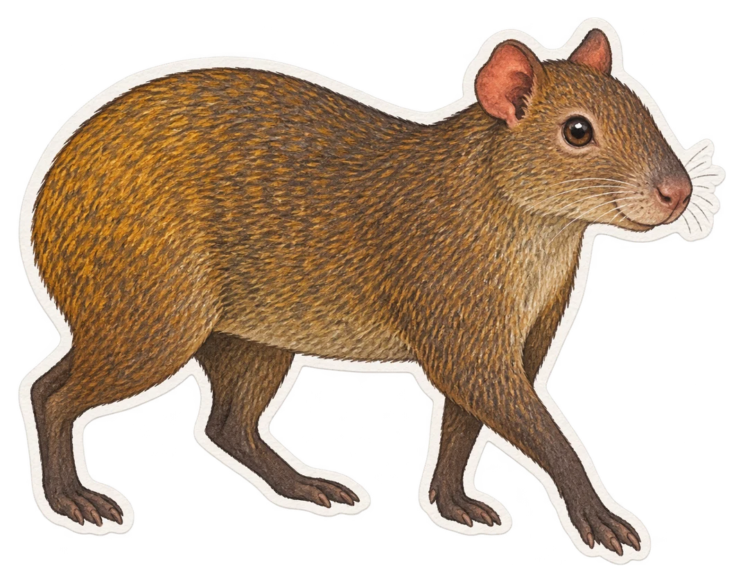 L'agouti mexicain (Dasyprocta mexicana)