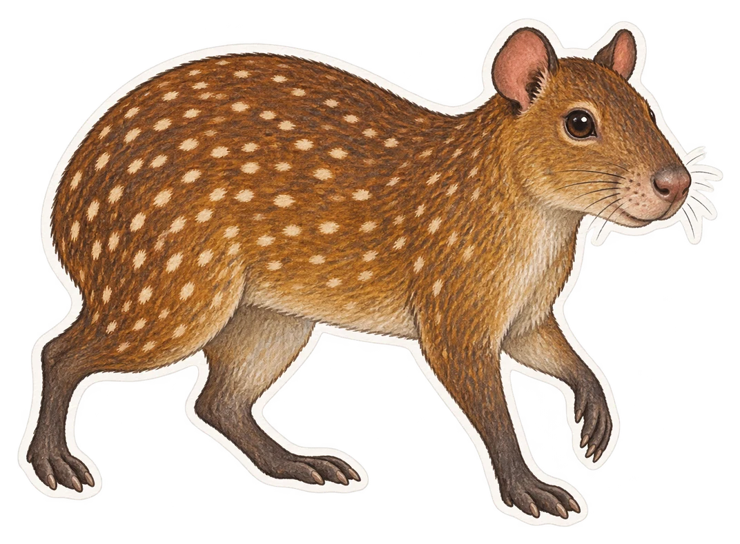 L’agouti ponctué (Dasyprocta punctata)