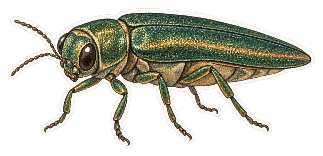 L'agrile du bouleau (Agrilus anxius)