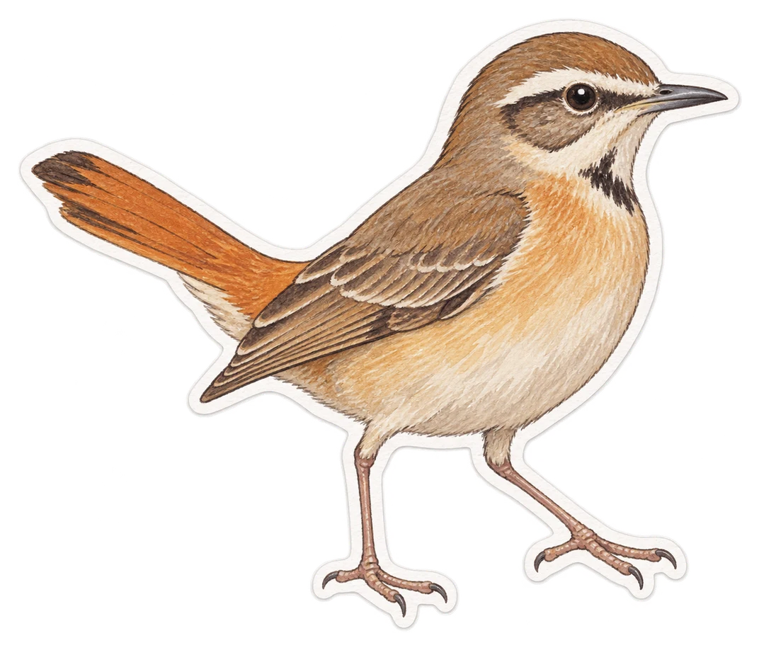 L’agrobate roux (Cercotrichas galactotes)
