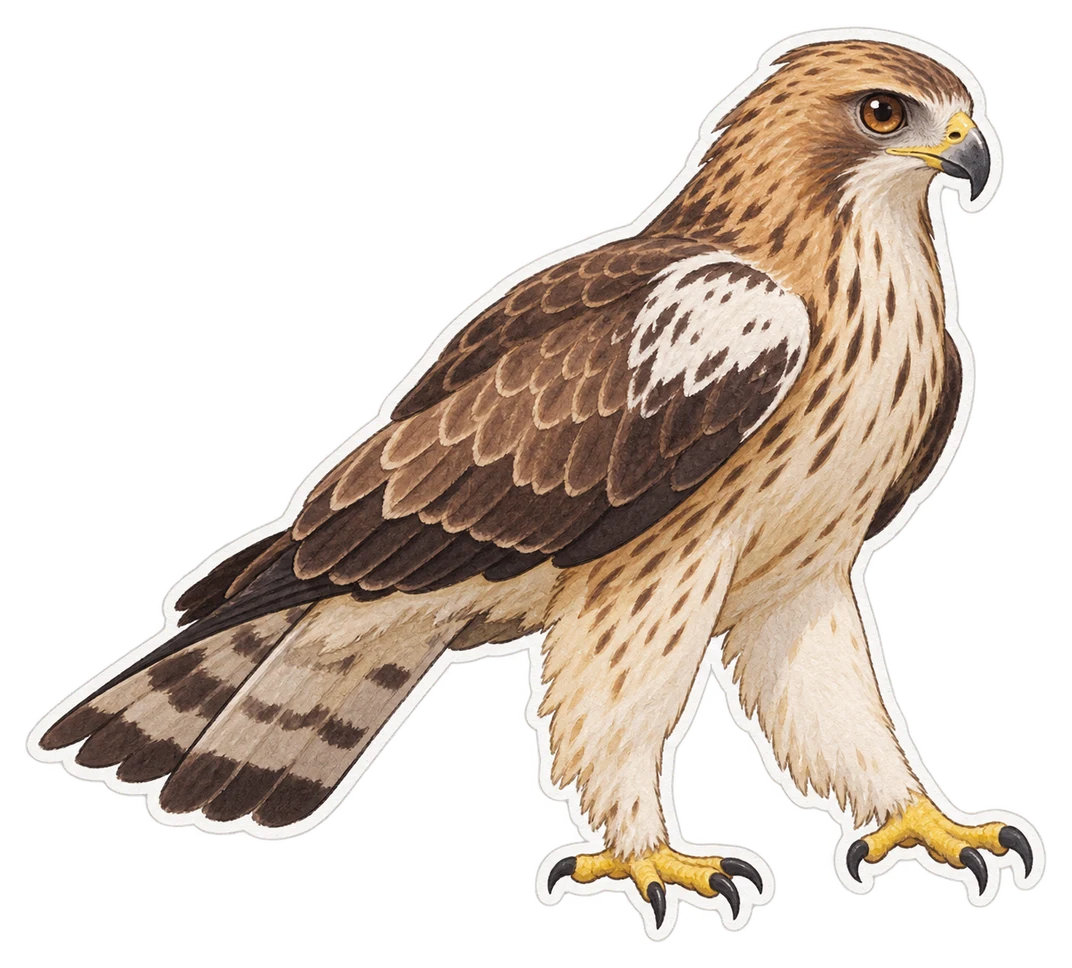 L'aigle botté (Hieraaetus pennatus)