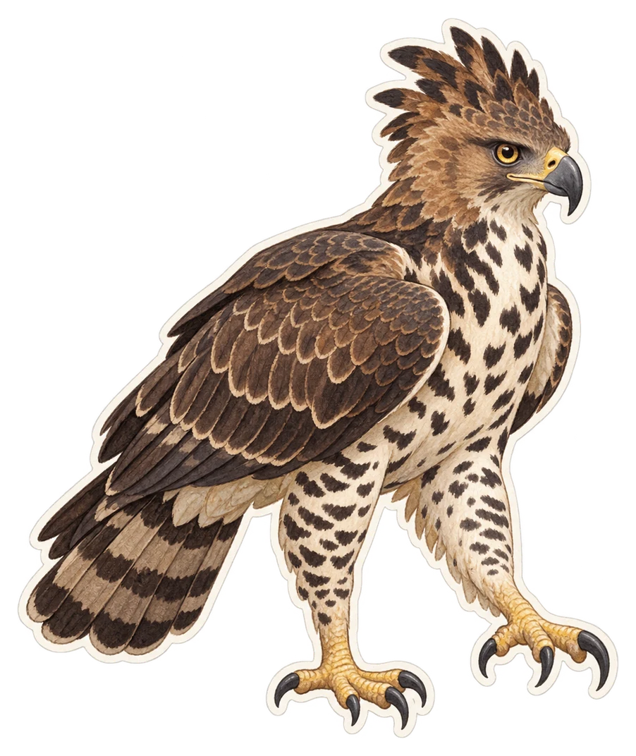 L'aigle couronné (Stephanoaetus coronatus)