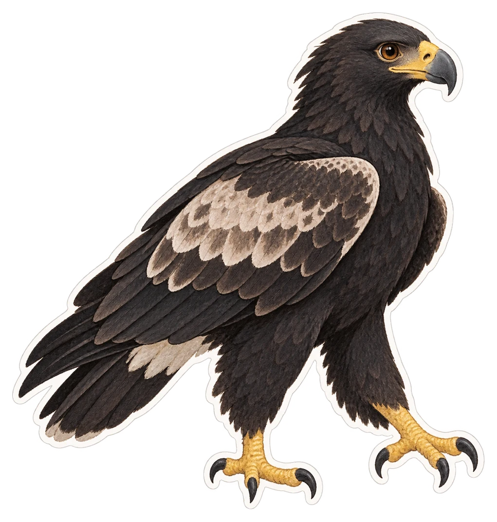 L'aigle de Verreaux (Aquila verreauxii)