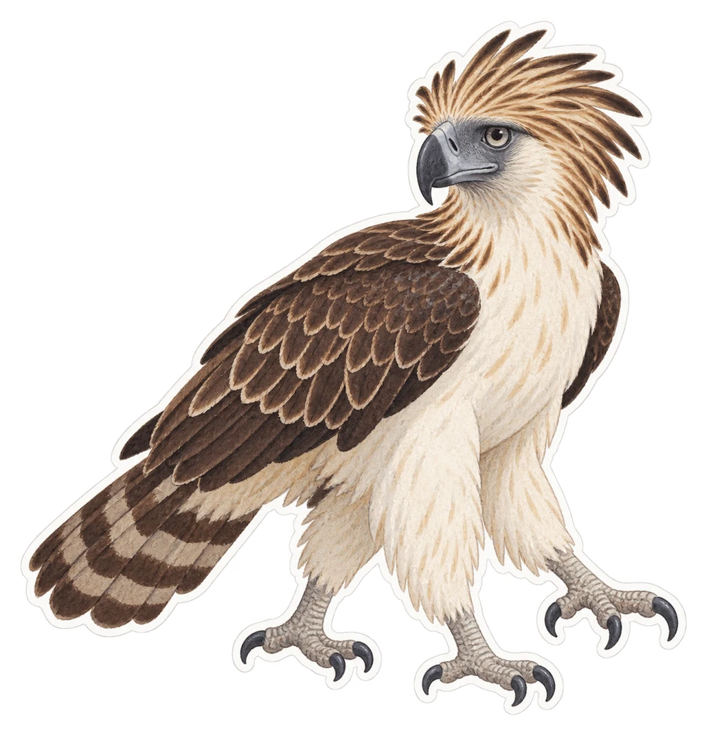 L'aigle des Philippines (Nisaetus philippensis)