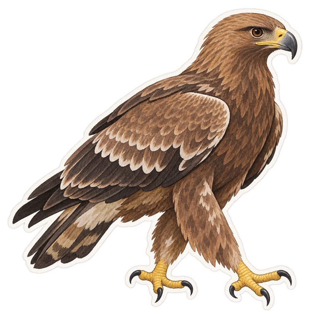 L'aigle des steppes (Aquila nipalensis)