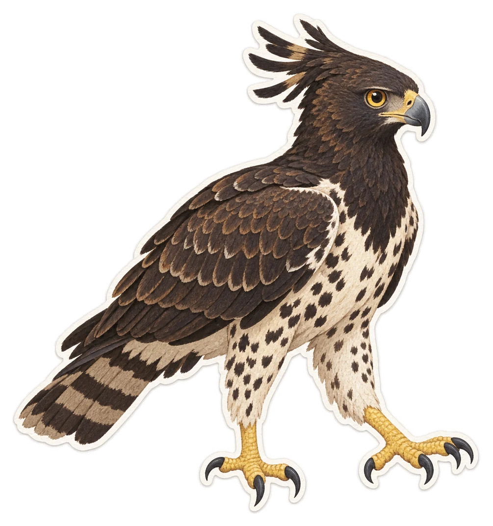 L'aigle huppard (Lophaetus occipitalis)