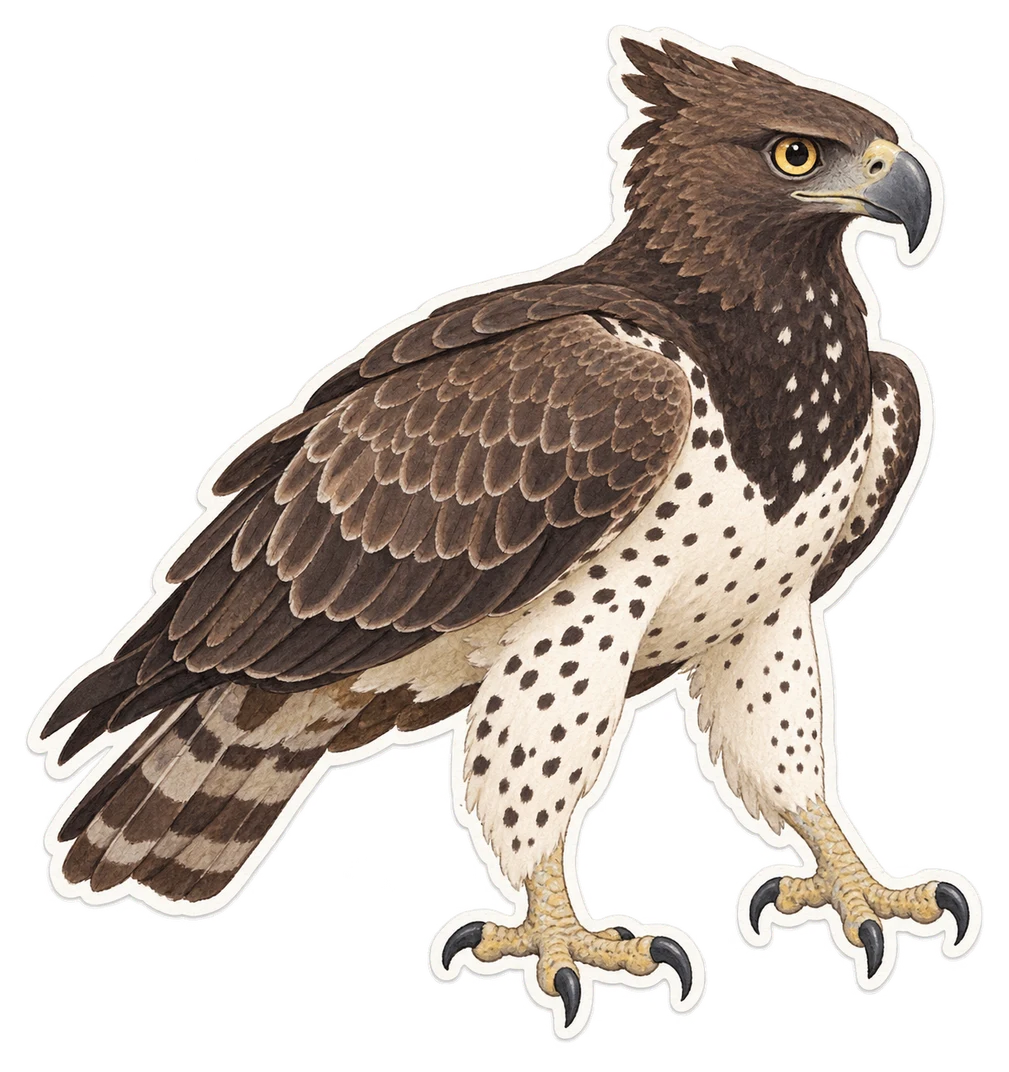 L'aigle martial (Polemaetus bellicosus)