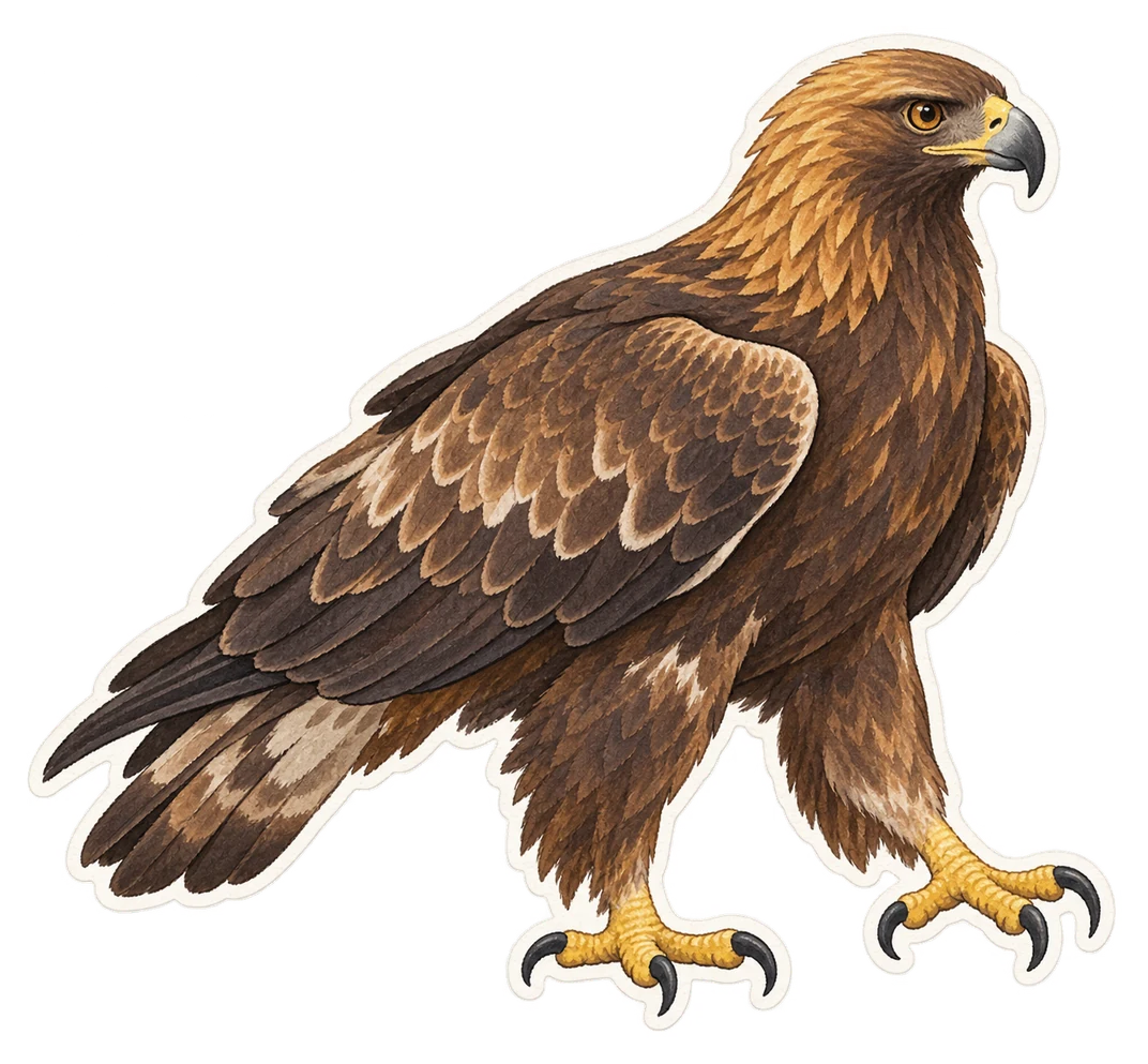 L'aigle royal (Aquila chrysaetos)