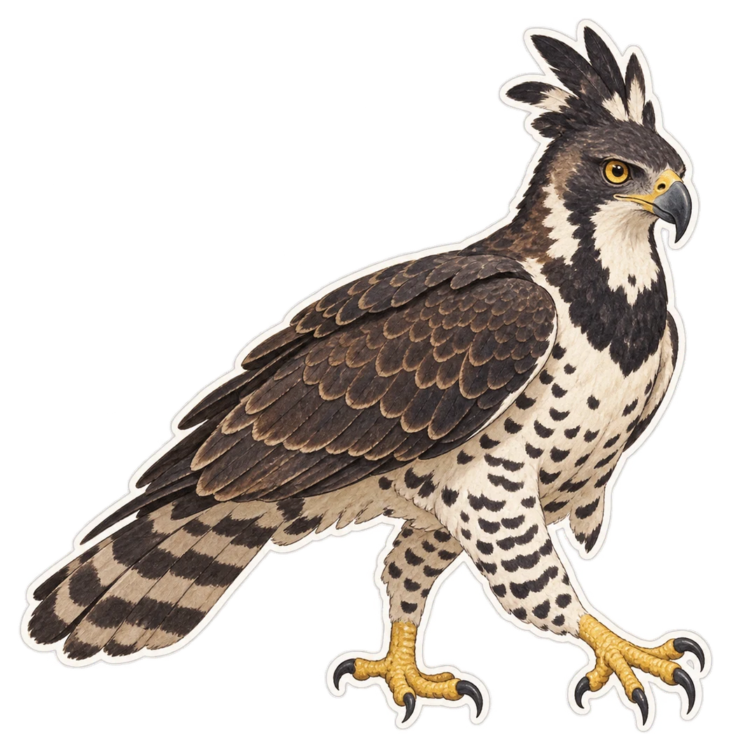 L'aigle tyran (Spizaetus tyrannus)