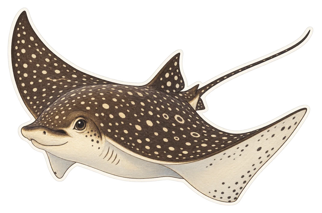 L'aigle vache (Aetomylaeus bovinus)