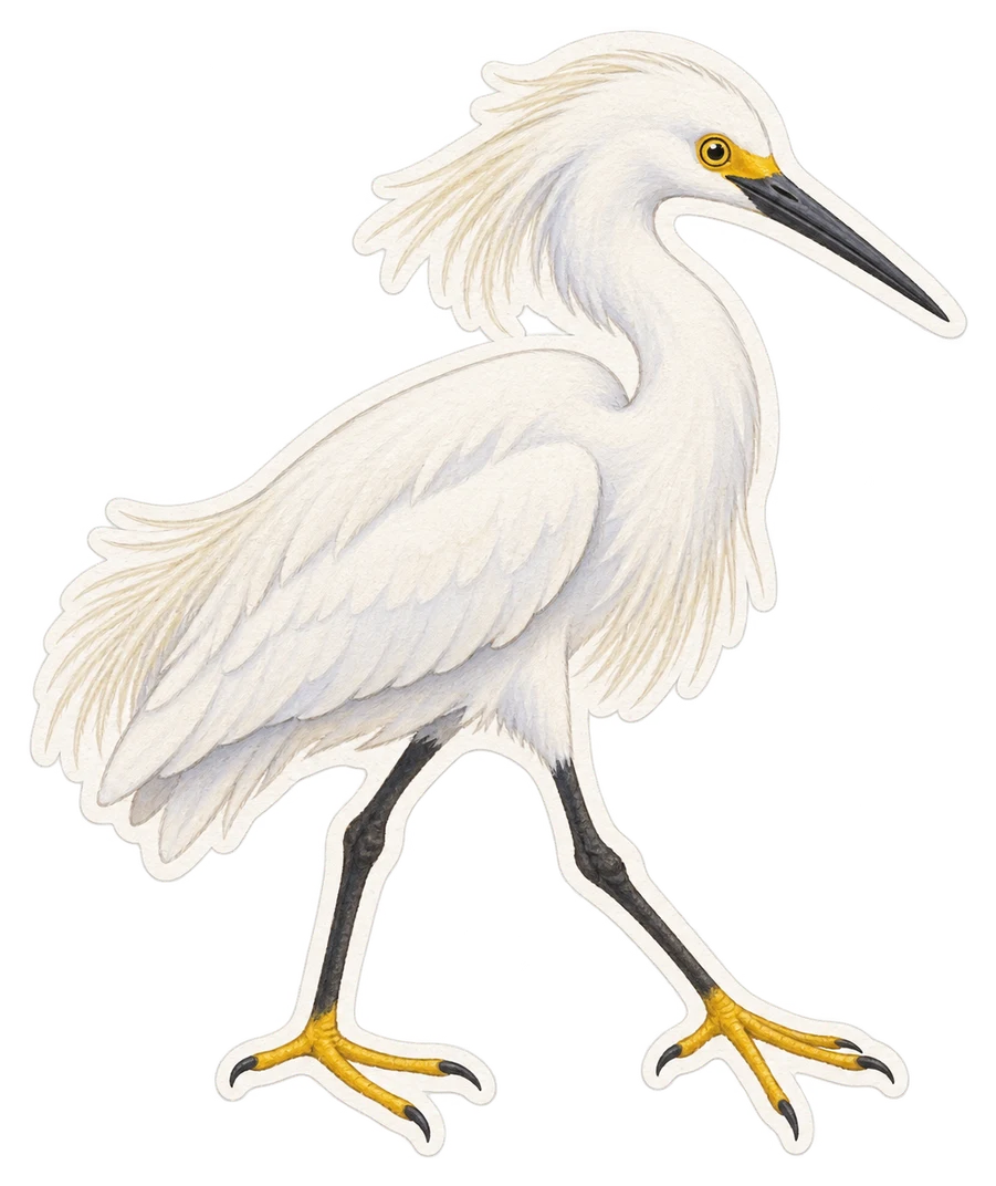 L'aigrette neigeuse (Egretta thula)