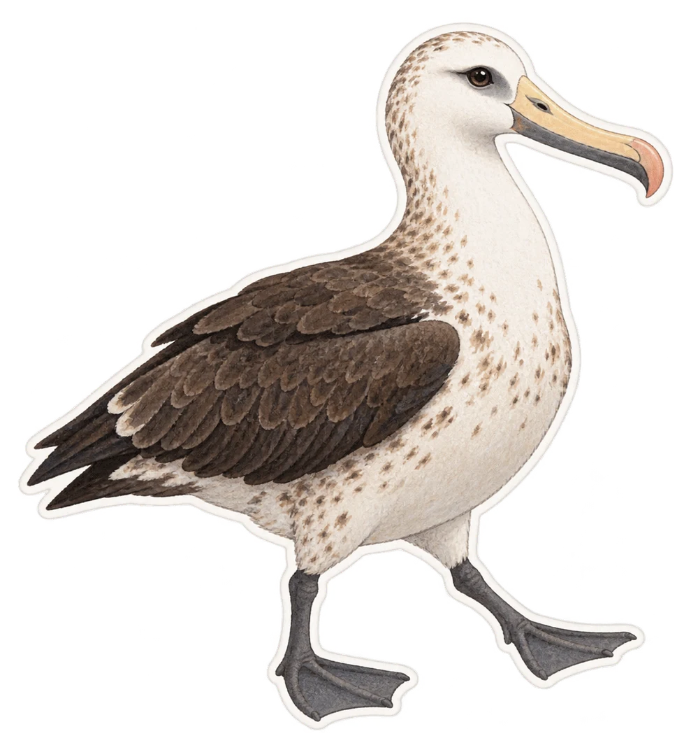 L'albatros des Galápagos (Phoebastria irrorata)