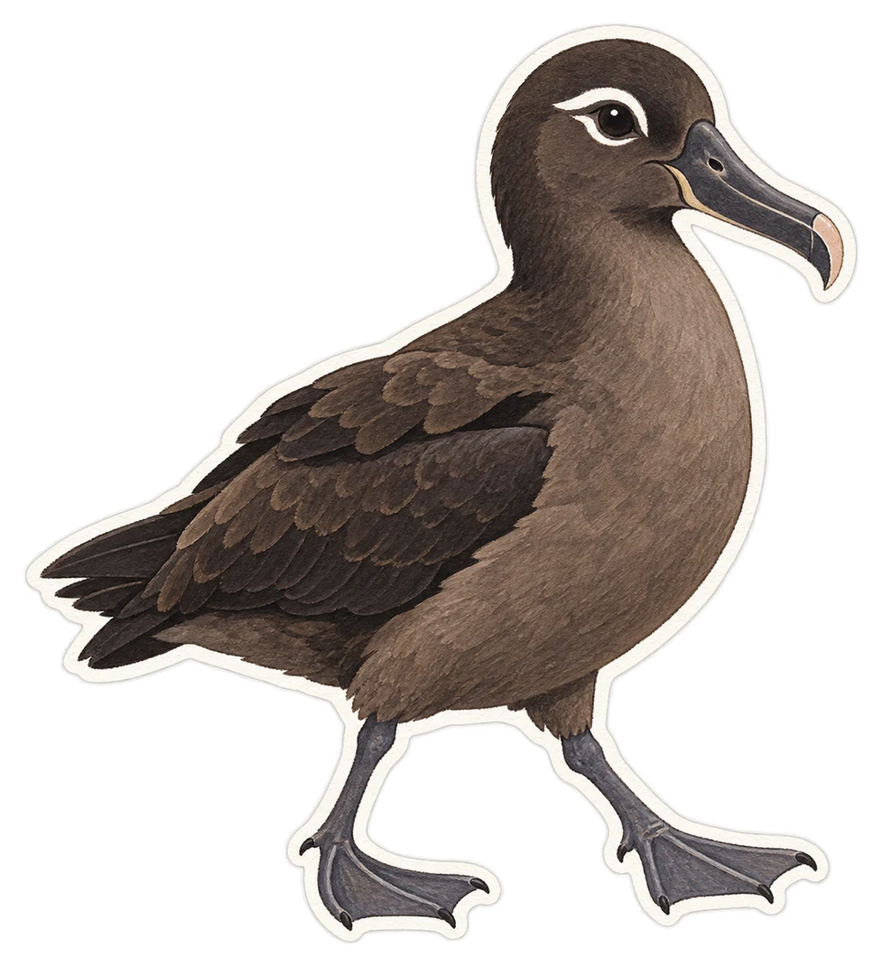 L'albatros fuligineux (Phoebetria palpebrata)