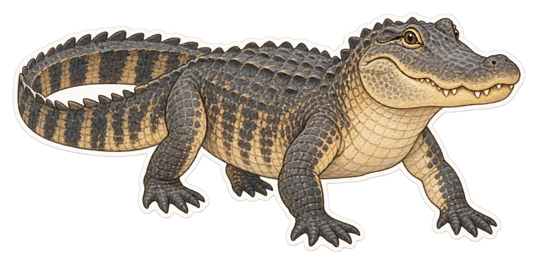 L'alligator du Mississippi (Alligator mississippiensis)