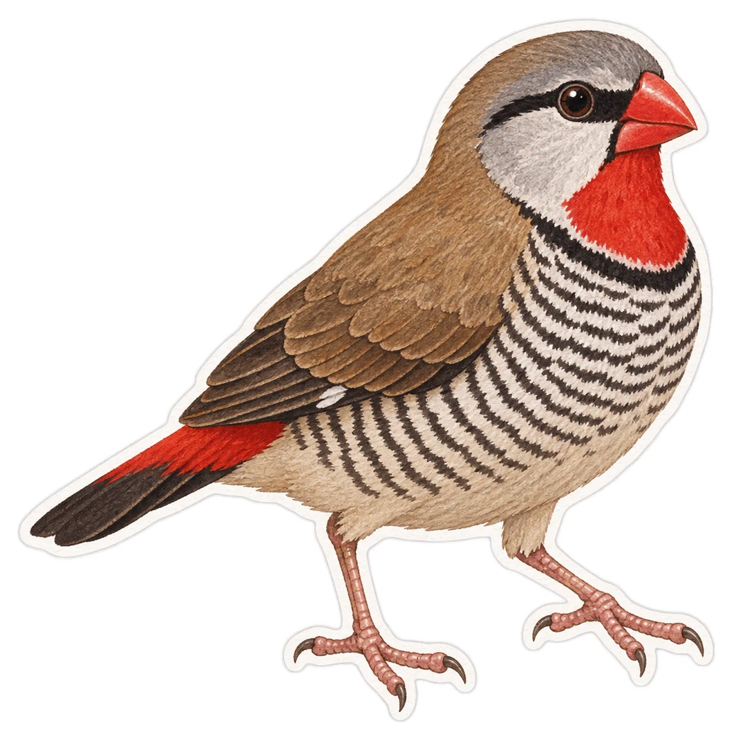 L'amadine cou-coupé (Amadina fasciata)