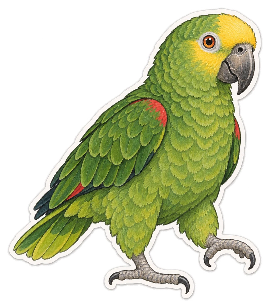 L’amazone aourou (Amazona amazonica)