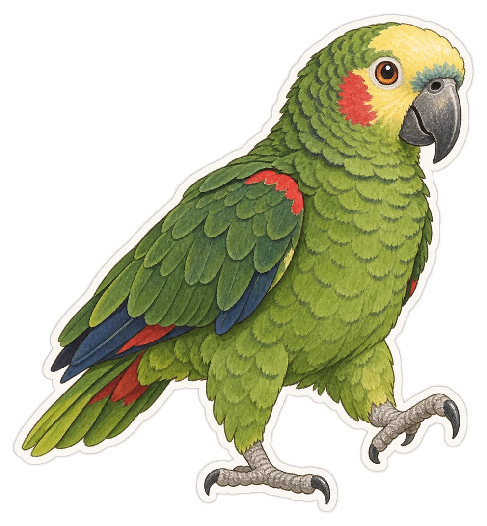 L’amazone impériale (Amazona imperialis)
