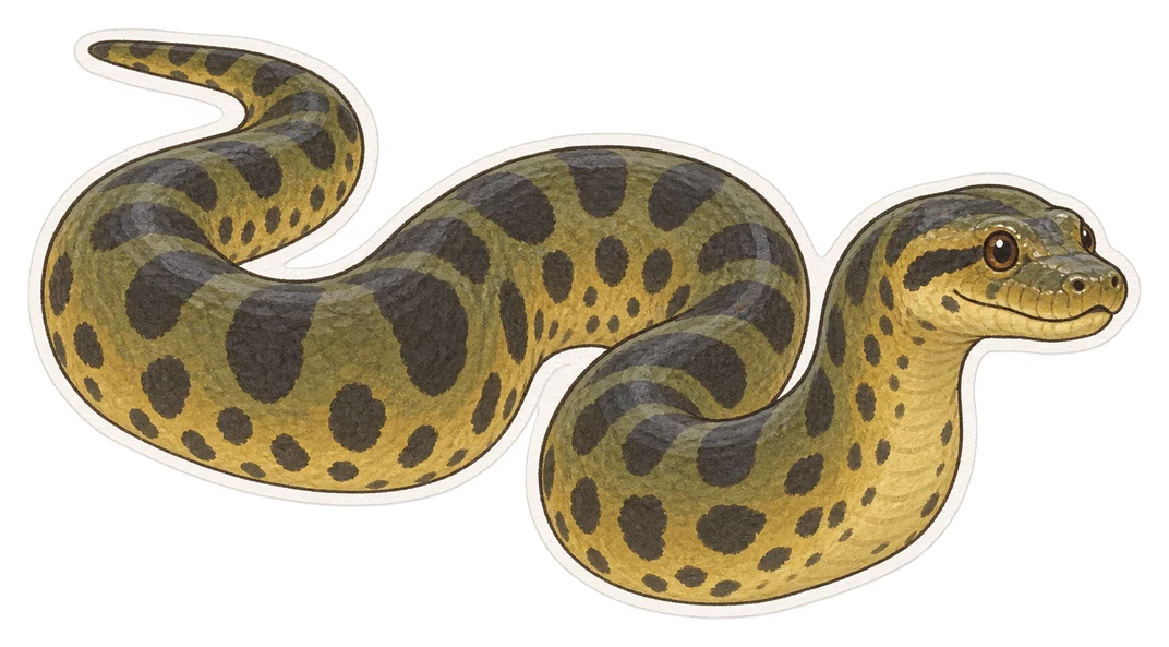 L'anaconda vert (Eunectes murinus)