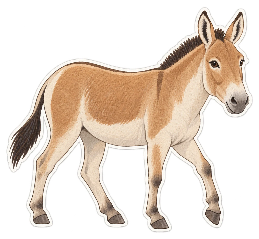 L’âne sauvage d’Asie (Equus hemionus)