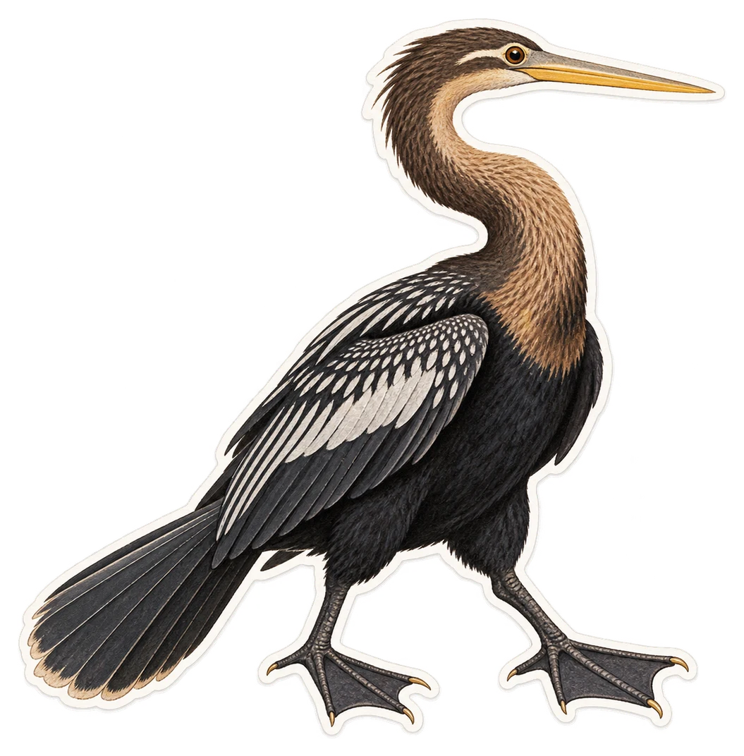 L'anhinga d'Amérique (Anhinga anhinga)