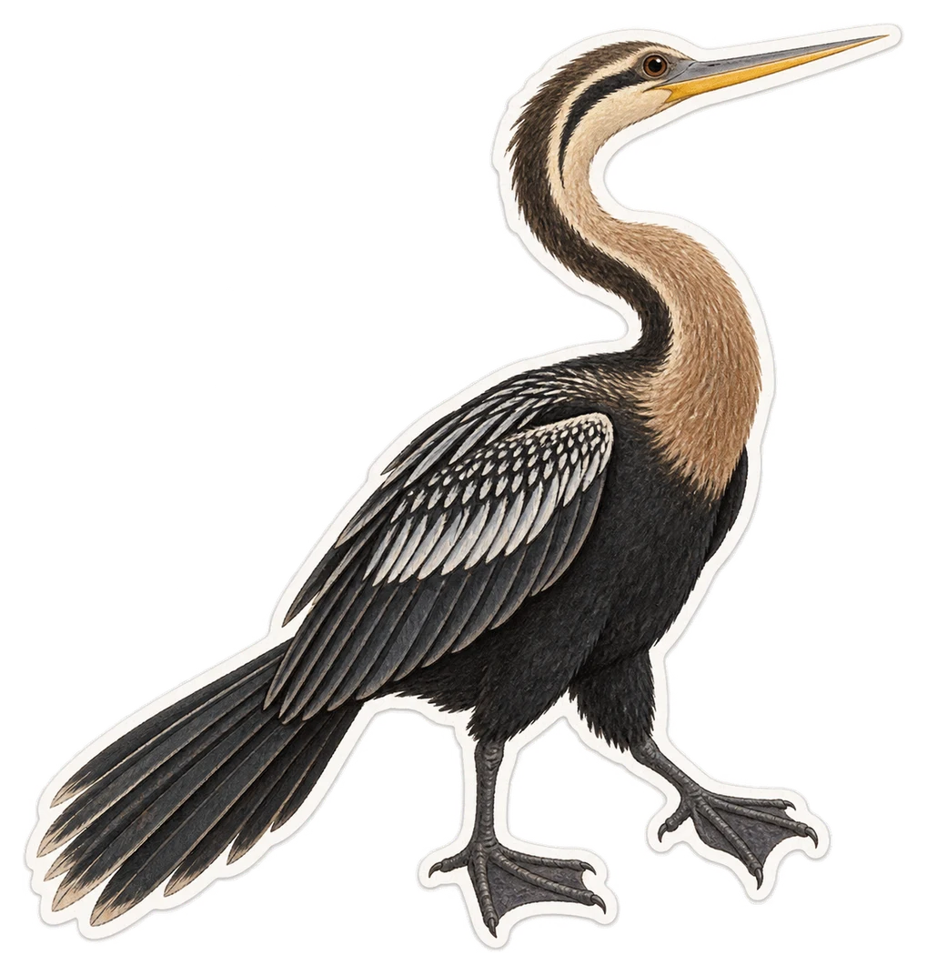 L'anhinga d'Australie (Anhinga novaehollandiae)