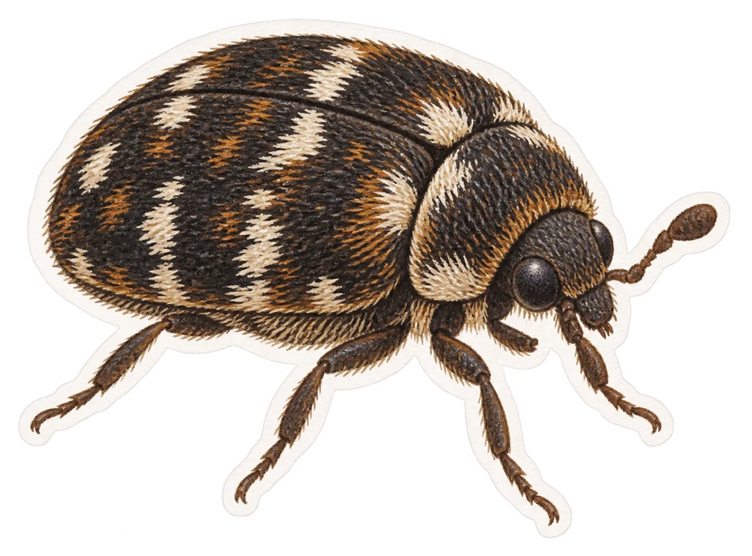 L'anthrène bigarré (Attagenus pellio)