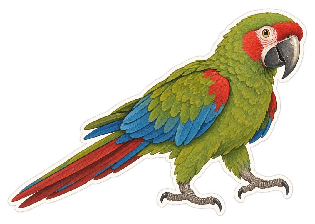 L'ara de Lafresnaye (Ara rubrogenys)
