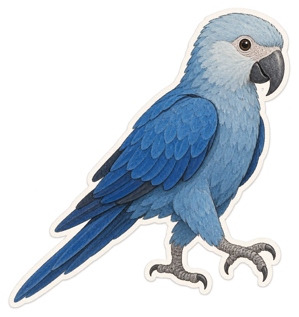 L'ara de Spix (Cyanopsitta spixii)