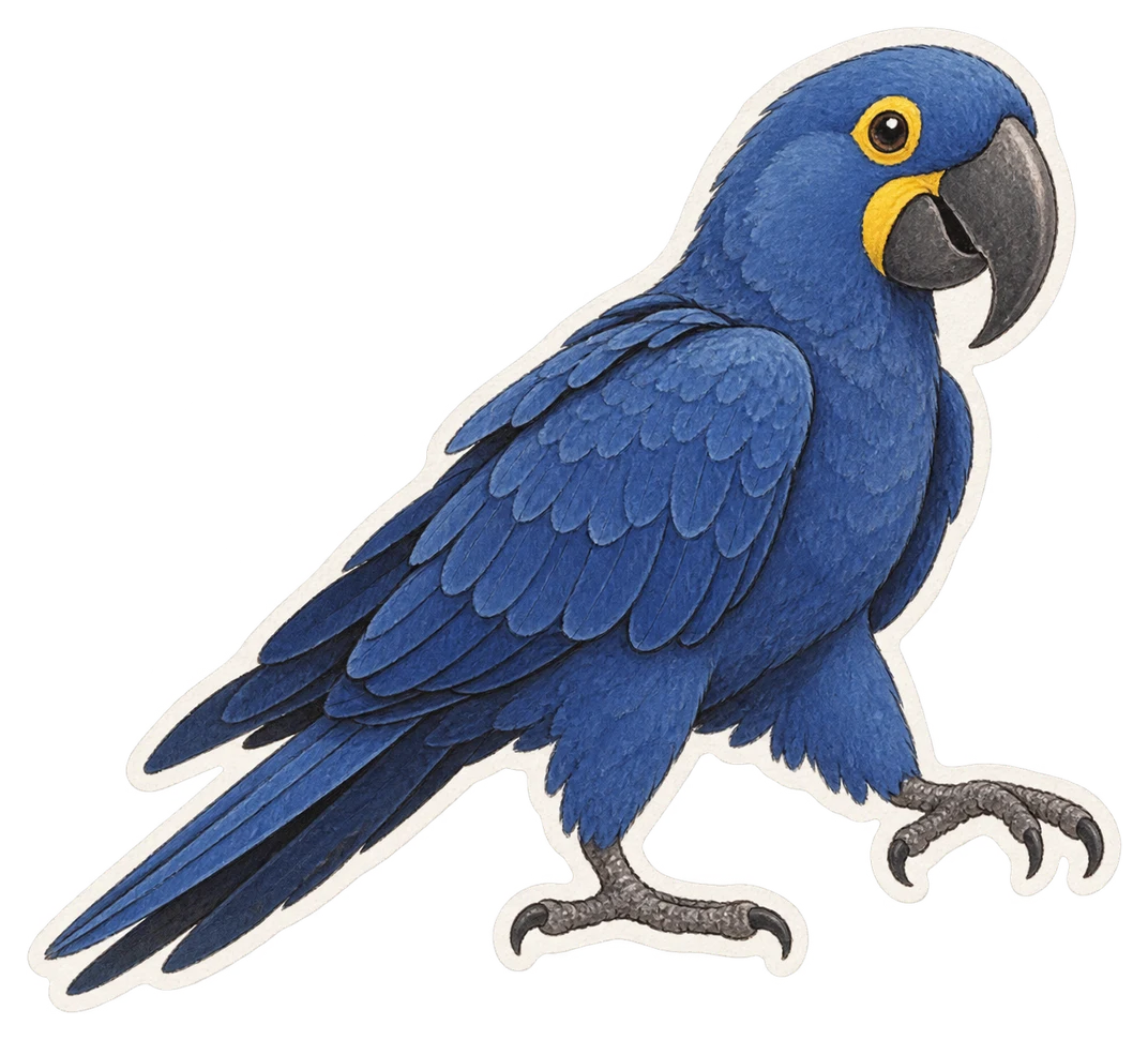L'ara glauque (Anodorhynchus glaucus)