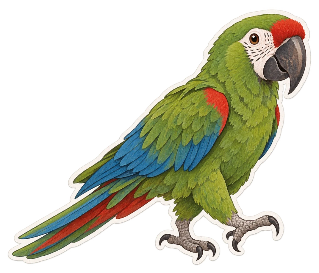 L’ara noble (Diopsittaca nobilis)
