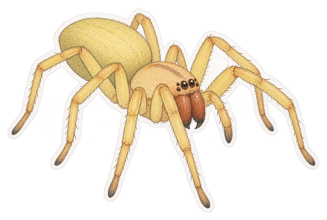 L’araignée à sac jaune (Cheiracanthium mildei)