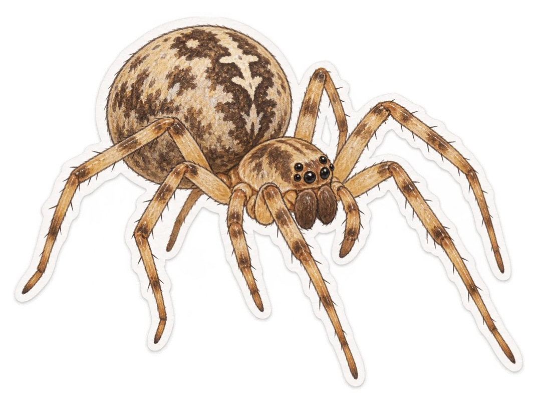 L'araignée domestique américaine (Parasteatoda tepidariorum)