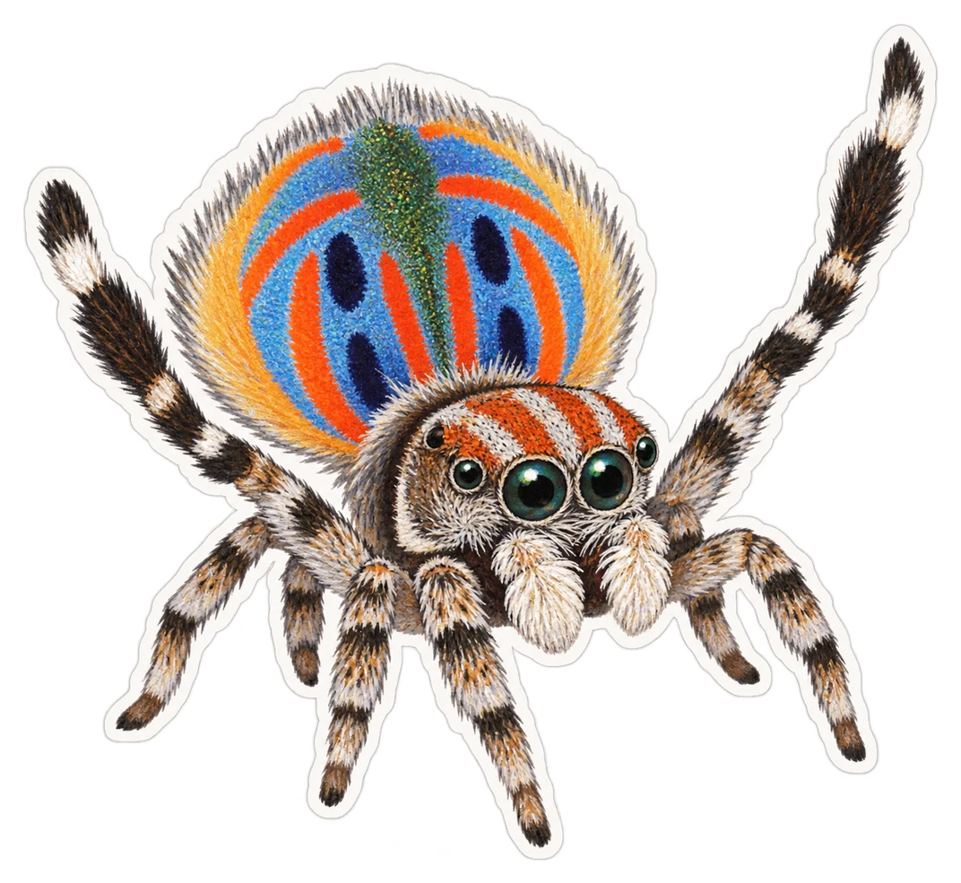 L'araignée-paon (Maratus volans)