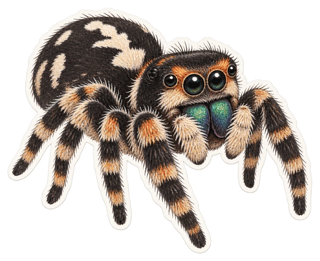 L'araignée sauteuse royale (Phidippus regius)